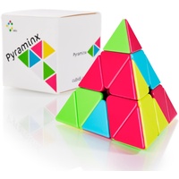CUBIDI® - Zauberwürfel Pyramide - Spannender Pyraminx Brainteaser für Kinder und Erwachsene (ohne Sticker)