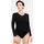 Evoni Damenbody | Overall Bodysuit mit Rundhals für Frauen | Langarm-Body in verschiedenen Farben | Optimale Alternative für Sport & Freizeit | Eleganter Jumpsuit(XX-Large, Schwarz) - XXL