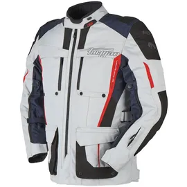 Furygan Brevent 3in1, Textiljacke, wasserdicht - Hellgrau/Dunkelblau/Schwarz/Rot / M