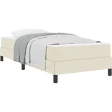 Maison Exclusive - Bettrahmen Mit Matratze Creme 90 X 190 Cm Stof