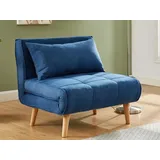 vente-unique Schlafsessel - Stoff - Blau - CHILA