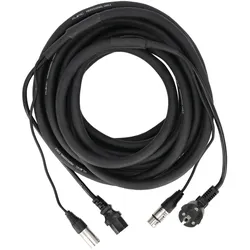 Klang Schuko-IEC XLR Strom-/Signalkabel 10 Meter - Hybridkabel