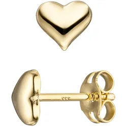 Paar Ohrstecker JOBO, gold (gelbgold 333), Ohrringe, Damen, Gelbgold 333, Herz 333 Gold