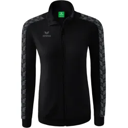 Erima Sportjacke Essential Team Tracktop - bequem, Rippbündchen, Seitentaschen - schwarz/grau Damen
