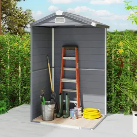 Outsunny Gerätehaus 1,1 m2 1,02 x 1,33 m Dunkelgrau
