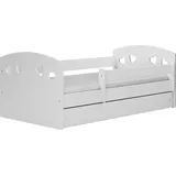 les tendances Kinderbett Julia 80 x 180 cm Holzwerkstoff lackiert weiß