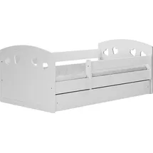 les tendances Kinderbett Julia 80 x 180 cm Holzwerkstoff lackiert weiß