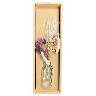 Trockenblume Kleine Glasvase mit Trockenblumen (Display 2), NaDeco