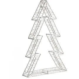 Beliani Weihnachtsbaum Silber 60 cm