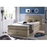 ROLLER Boxspringbett - sand - H2 - Webstoff - 140x200 cm