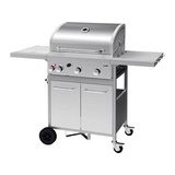 TRIZERATOP Gasgrill Barbecue-Grill, 3+1 Edelstahl 12,8 KW, Außenküche, Gasgrill, Barbecue-Grill, 3+1 Edelstah, Gasgrill, Barbecue-Grill, 3+1 Edelstah bunt|silberfarben