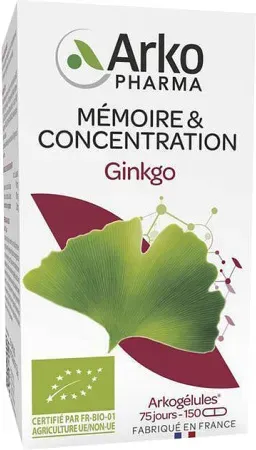 Arkopharma Arkogélules Ginkgo Biloba Bio 150 Kapseln