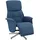 vidaXL Relaxsessel mit Fußteil Polyester 57,4 x 105 x 87,5 cm Blau drehbar mit Kissen