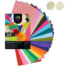 OfficeTree Seidenpapier A4 26 Farben 360 Blatt