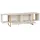 vente-unique Derana TV-Lowboard 160x47,6x40 cm Weiß Holz/Metall
