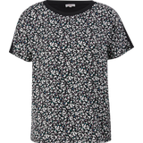 s.Oliver - T-Shirt im Fabricmix, Damen, schwarz, 34