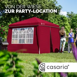 CASARIA Capri 3 x 3 m inkl. Seitenteile rot