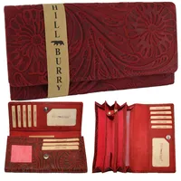 Hill Burry Geldbörse Portmonee Damen Lederbörse Top Geschenk Leder Design
