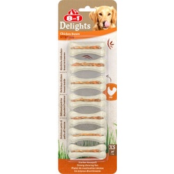 8in1 Delights Strong Chicken Bones XS Hundesnacks 1 Packung