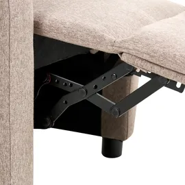 Beliani Fernsehsessel OTUS Stoff 67 x 75 x 89 cm Taupe mit verstellbarer Rückenlehne