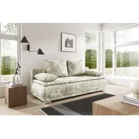 Schlafsofa WERK2 "Biggi", beige (natur), B:206cm H:88cm T:91cm, 100% Polyester, Sofas, 2-Sitzer Sofa & Schlafcouch mit Bettkasten