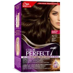 Wella Color Perfect 7  Haarfärbung 100 % Grauabdeckung 4/0-mittelbraun  in multifarben, Einheitsgrösse