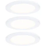 Paulmann 93115 LED Möbeleinbauleuchten 3er-Set 65mm 3x2,5W 3x180lm 230/12V 3000K Weiß