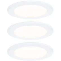 Paulmann 93115 LED Möbeleinbauleuchten 3er-Set 65mm 3x2,5W 3x180lm 230/12V 3000K Weiß