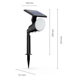 Philips Spotleuchte Spiess Solar 1,4 W Kunststoff IP44 schwarz