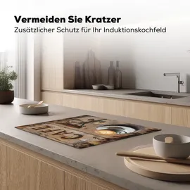 onlywow Herdabdeckplatte 65x52 cm Schwarz