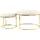Kayoom Hocker Becky 825 2er-Set Kunststoff 60 x 41 x 60 cm Elfenbein/Gold