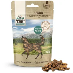 Wildes Land Pferd Sparpaket 8 x 70g Training Sticks Hunde Snack