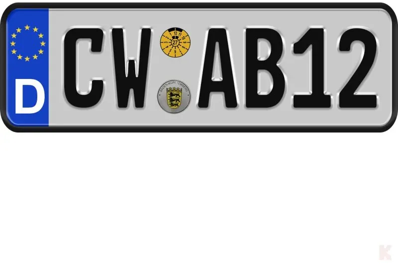 Klemos Wunsch Kennzeichen 1x3