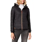 Damen leichte mit Abnehmbarer Kapuze Schwarz womenswear-46