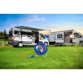 Brennenstuhl Garant G CEE 3 Camping/Maritimkabeltrommel, CEE 230V/16A auf 1x Schuko + 1x CEE 230V/16A, 23m, H07RN-F 3G2,5 (1182470100)