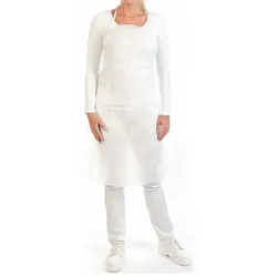 20x Einwegschürze aus PP Weiss 70x90 cm lebensmittelecht Schürze Latzschürze einweg