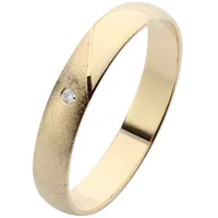 Trauring FIRETTI "Schmuck Geschenk Gold 375 Hochzeit Ehering "LIEBE"" Fingerringe Gr. 17, 0,01 ct SI = kleine Einschlüsse mit Brillant, Gelbgold 375, 3,5mm, goldfarben (gelbgoldfarben) Made in Germany, wahlweise mit oder ohne Brillant