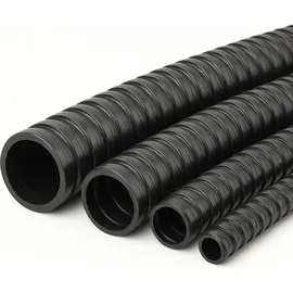 Wiltec Flexibler Förderschlauch 25 m schwarz