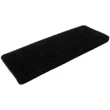 Karat Shaggy Stufenmatte Barcelona Rechteckig 23,5 x 65 cm Schwarz