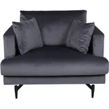 venture home Sessel Sofia Textil 104 x 82 x 92 cm Grau