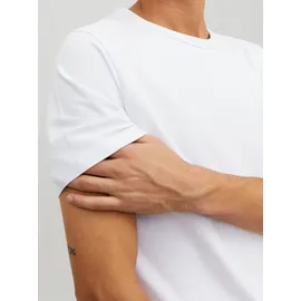 JACK & JONES Herren Rundhals T-Shirt Basic Weiß XS