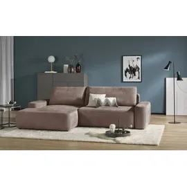 Uno Ecksofa mit Schlaffunktion Bouli ¦ braun ¦ Maße (cm): B: 264 H: 105 T: 162.0