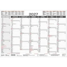 Korsch Verlag Tafelkalender A5 2027: 14 Monate auf Vorder- und Rückseite I Ferientermine und Feiertage