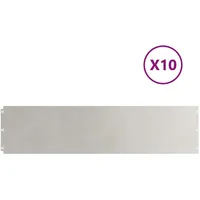 vidaXL Rasenkante 103 x 25 cm 10 Stück Silber