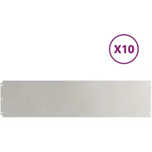vidaXL Rasenkante 103 x 25 cm 10 Stück Silber