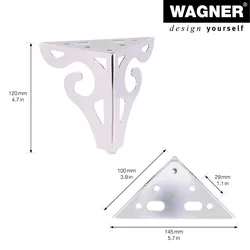 WAGNER Möbelfuß SOFA WING - 10 x 10 x 12 cm, Stahl verchromt, 1 Noppe, Anschraubplatte, für Palettensofa - 12043001