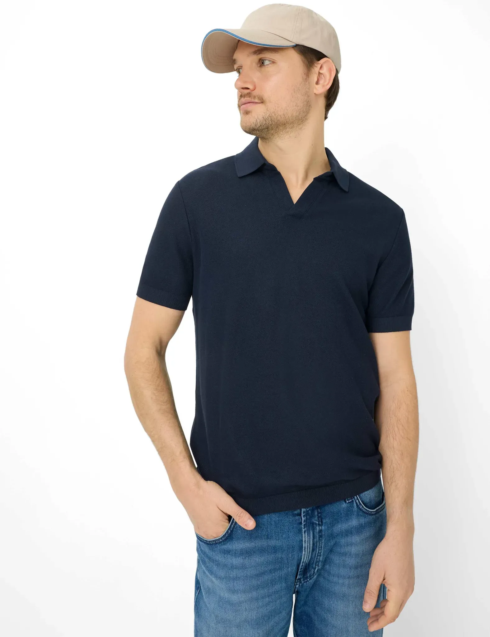 Brax Herren Polo Style PRINCETON navy, dunkelblau, Gr. XS