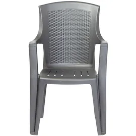 PROGARDEN Eden Stapelsessel 62 x 60 x 89 cm schwarz 2er Set