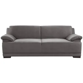 Home Affaire 3-Sitzer HOME AFFAIRE "Telos mit Boxspring-Federung für hohen Sitzkomfort", grau, B:218cm H:80cm T:96cm, dicke Luxus-Microfaser in Lederoptik (100% Polyester);Chenille (100% Polyester);Microfaser-PRIMABELLE (100% Polyester), Sofas, mit Boxspring-Federung