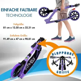 SereneLife Big Wheel Scooter Lila